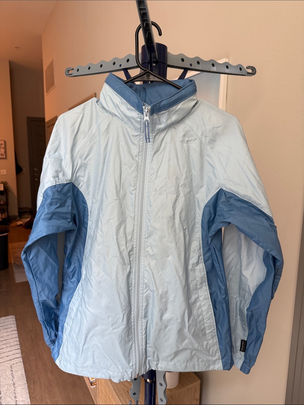 Columbia Women’s Blue Lightweight Windbreaker Rain Jacket Full Zip Size M